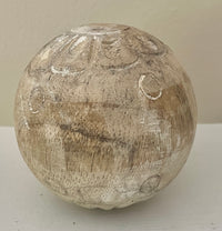 Carved Wood Ball-Small