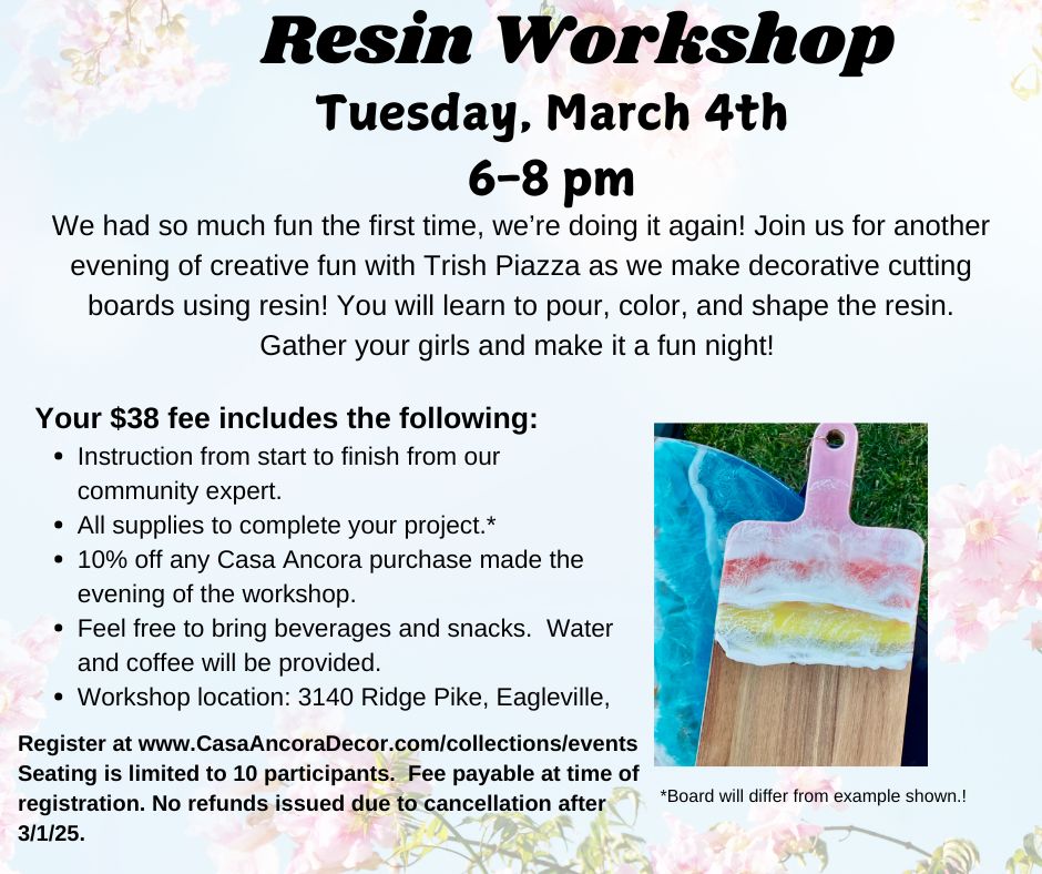 Resin Workshop-March 2025