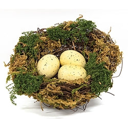 Mossy Birdnest w/3Eggs