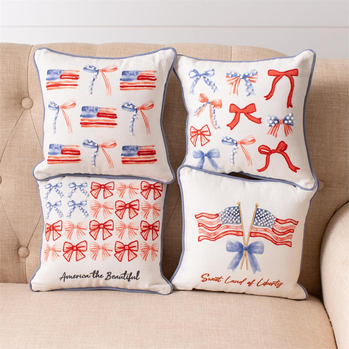 Liberty Ribbons and Bows Mini Pillows