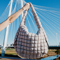 Wave Quilted Hobo Bag