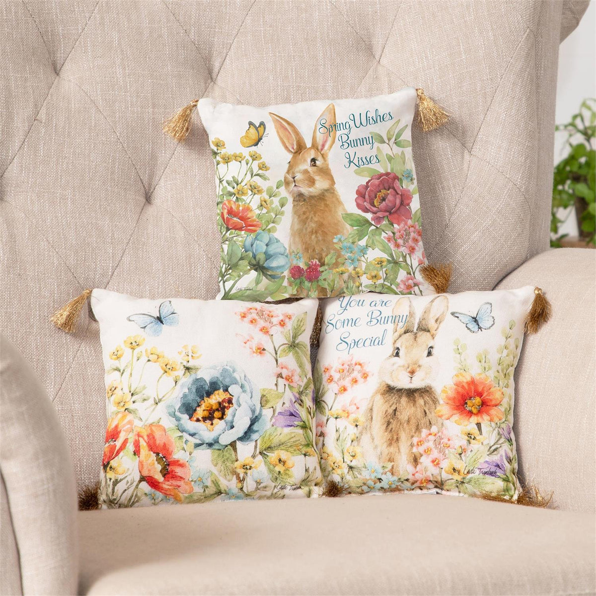 Spring Bunny Mini Pillows