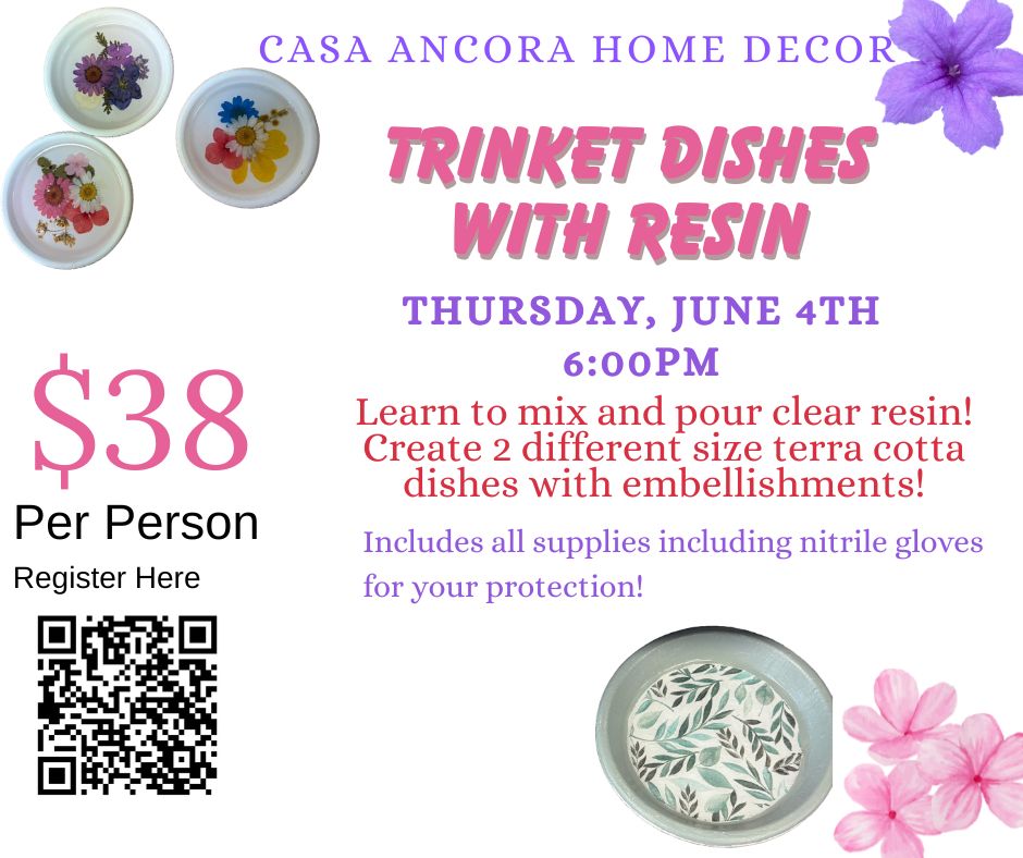 Trinket Dishes with Resin