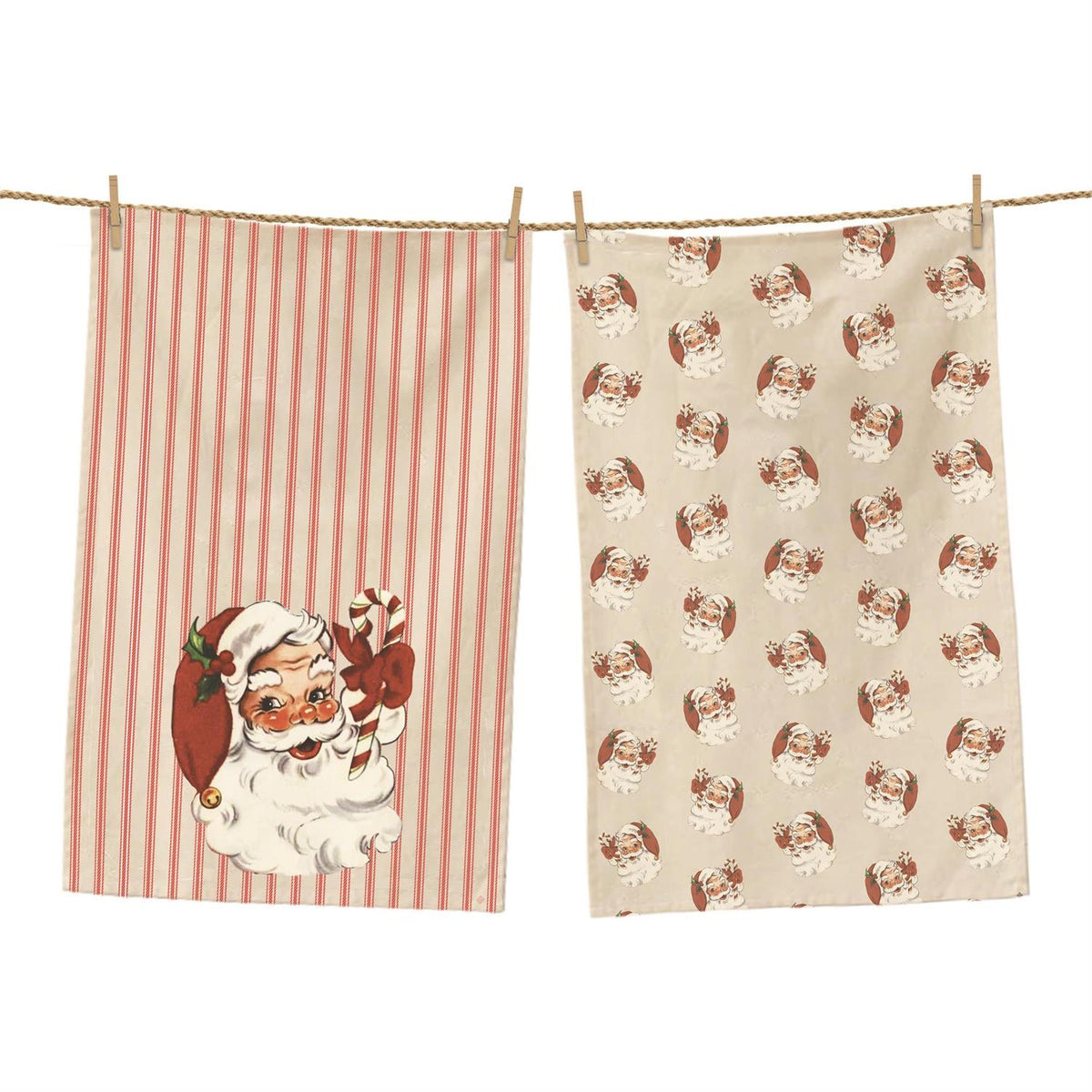 Vintage Santa Tea Towels