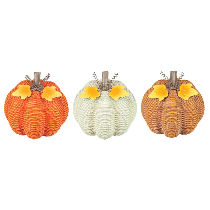 Faux Woven Pumpkin Tabletop