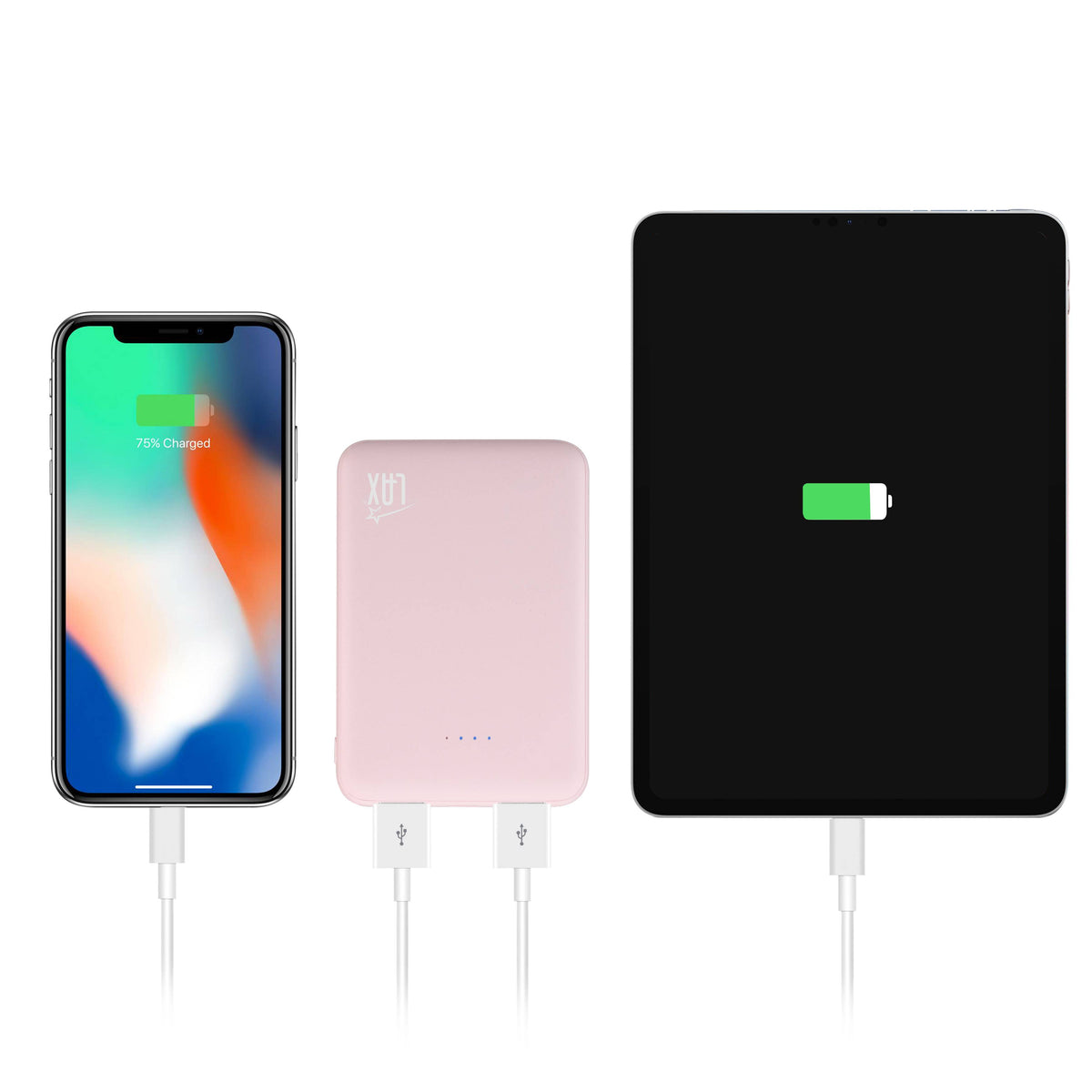 Ultra-Slim & Portable 6600 mAh Power Bank—Retail Packaging: Lilac