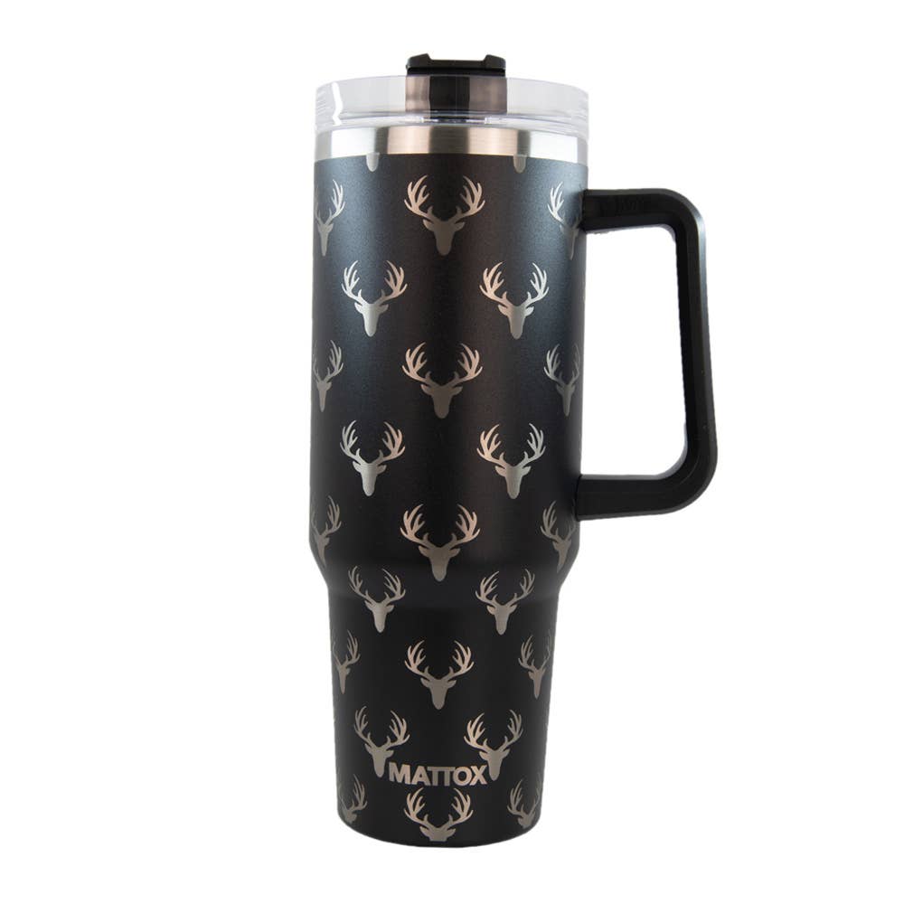 Deer All Over Black Tumbler for Men