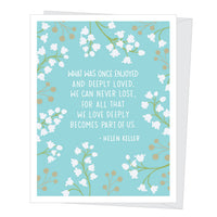 Helen Keller Quote Sympathy/Support Card