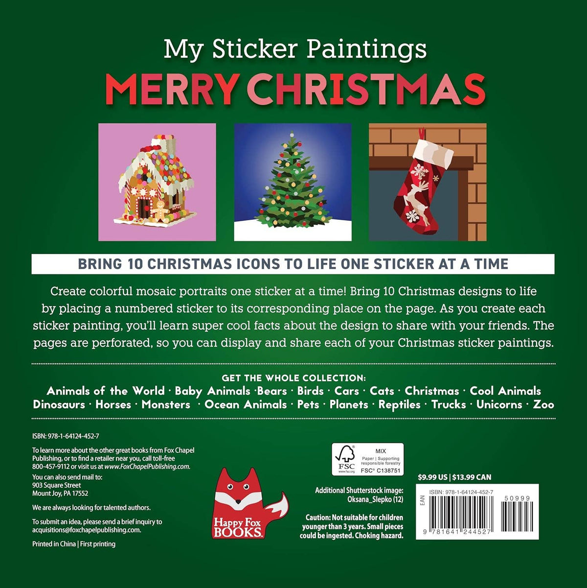 My Sticker Paintings: Merry Christmas - 10 Joyful Paintings