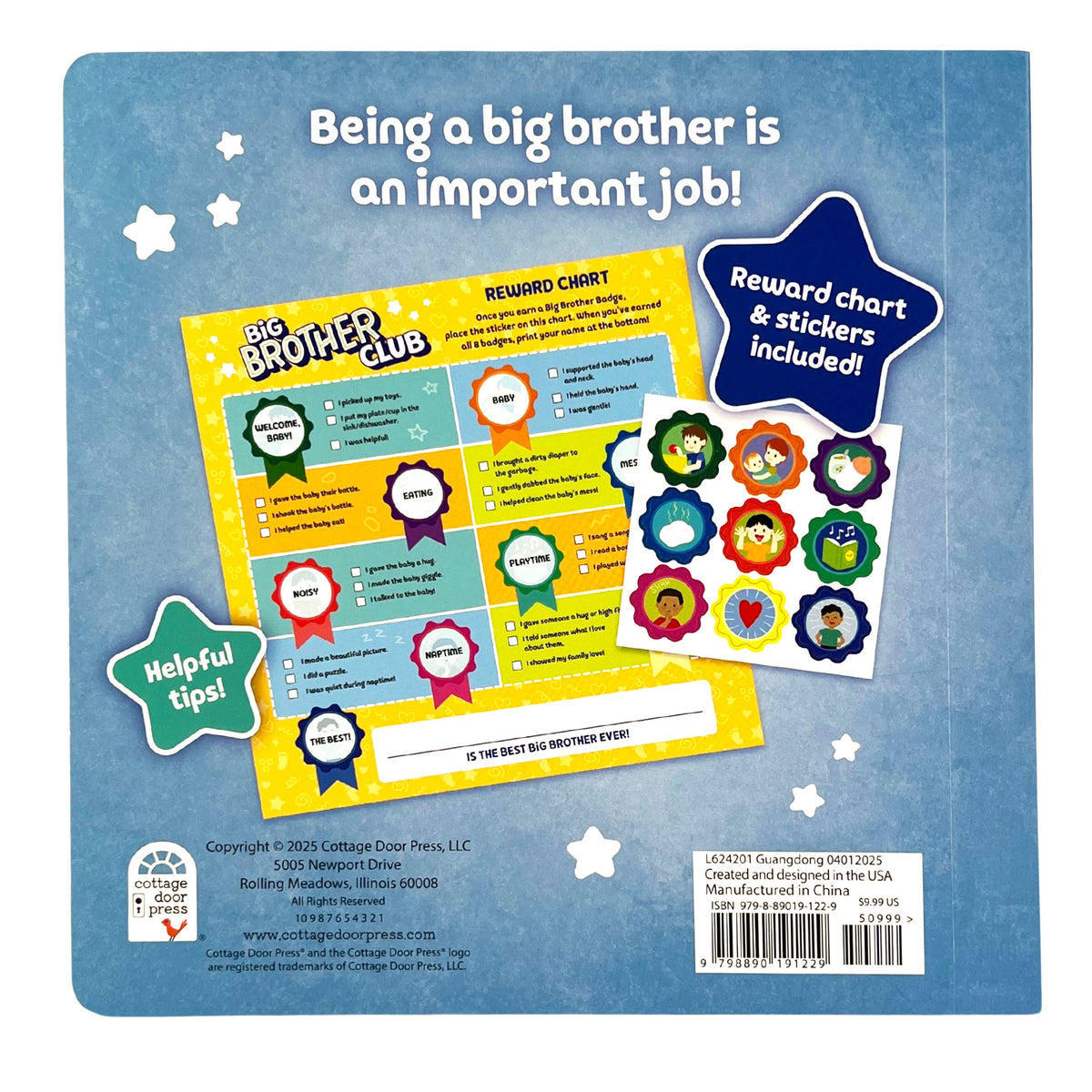 Welcome to the Big Brother Club with Reward Chart & Stickers