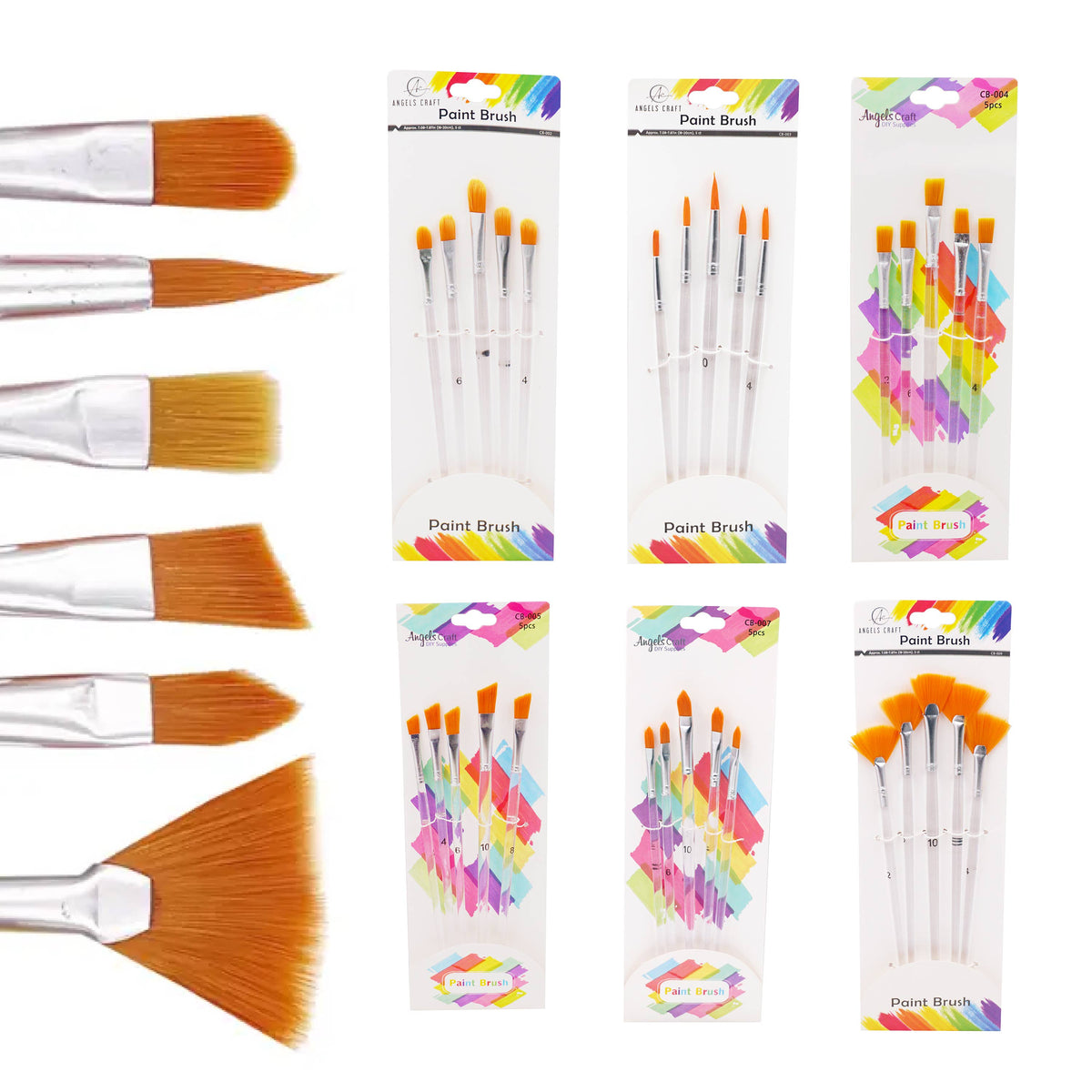 Paint Brush Set, 5-ct (6 styles available)