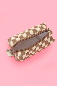 CHECKER MAKEUP COSMETIC POUCH BAG | 40P522