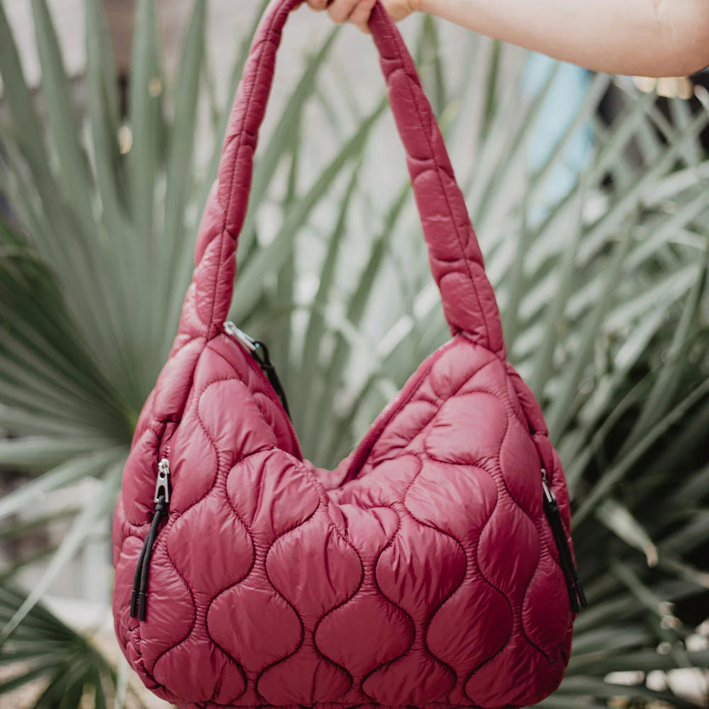 Wave Quilted Hobo Bag