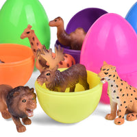 Easter Eggs Prefilled with Wild Animal Figures