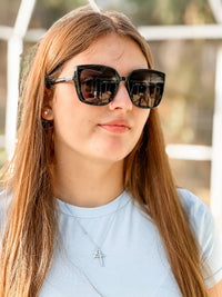 Cleo Cat Eye Sunglasses "Black"