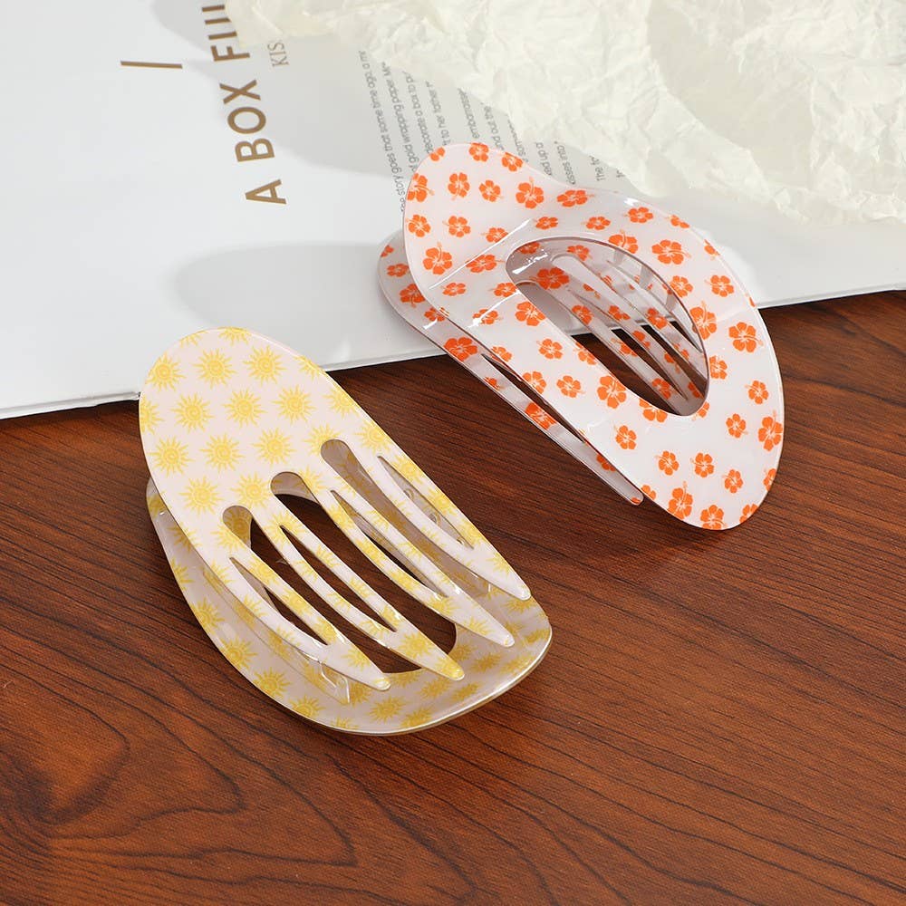 Jumbo Lay Flat Oval Hair Claw Clips Secure Styling | 40H1049