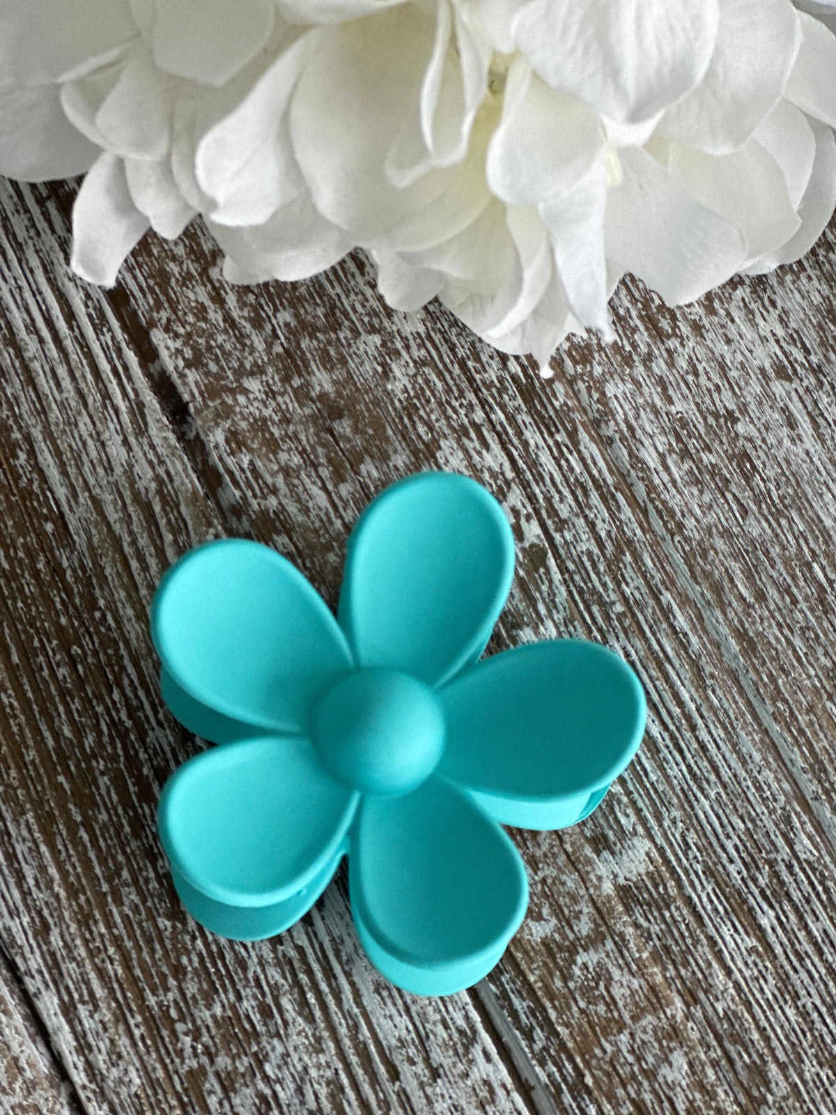 Flower Power "Turquoise" Hair Clip