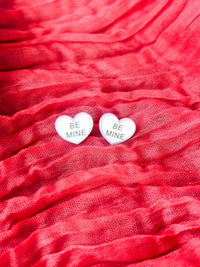 "Be Mine" Heart Studs