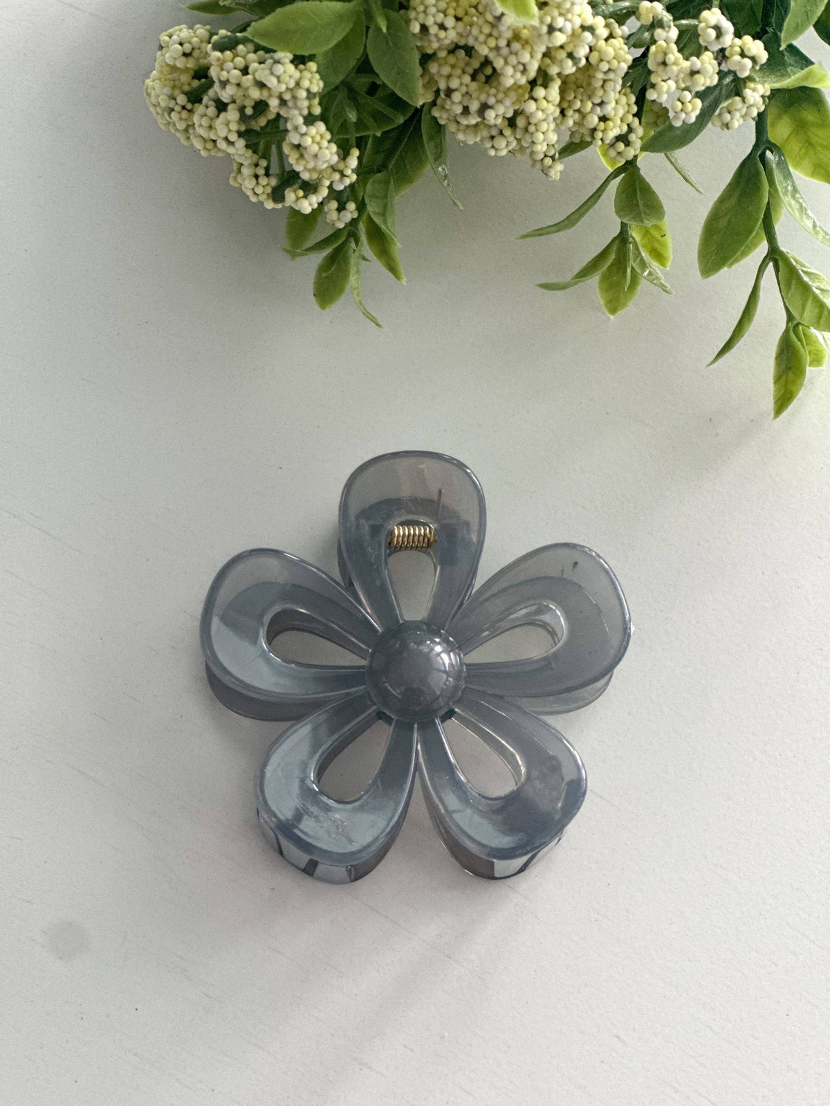 Pop of Floral "Gray" Hair Clip