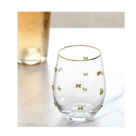 Gold Bow Glasses-set of 2