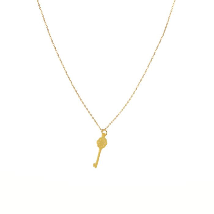 Gold Chain Key Pendant Necklace