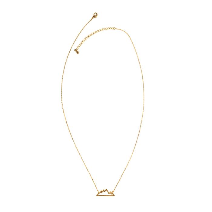 16+Gold Mountainscape Necklace