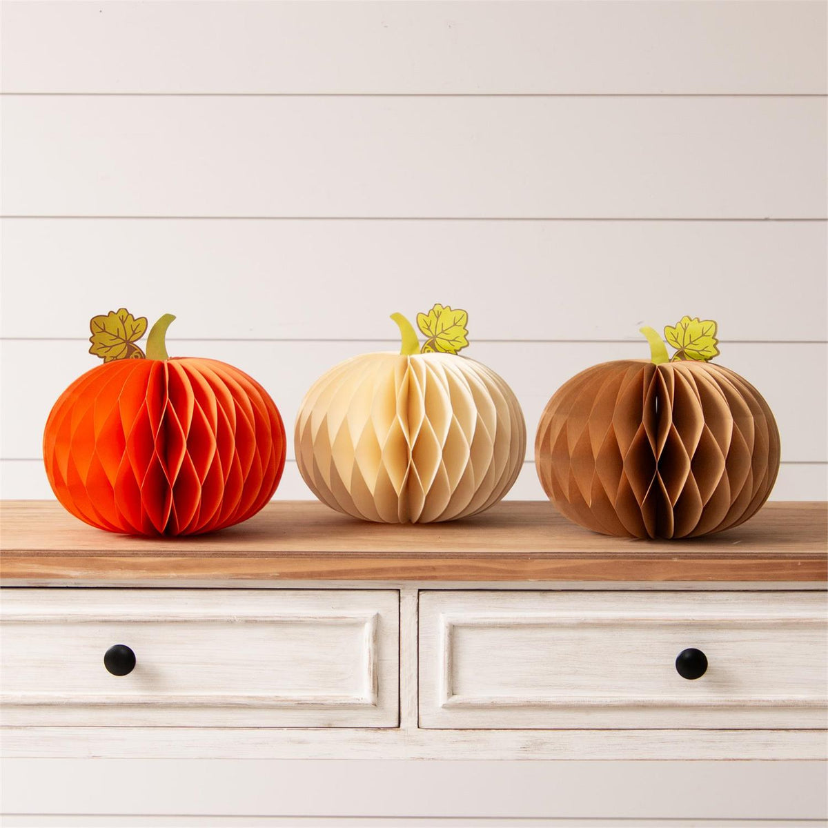 Paper Honecomb Pumpkins