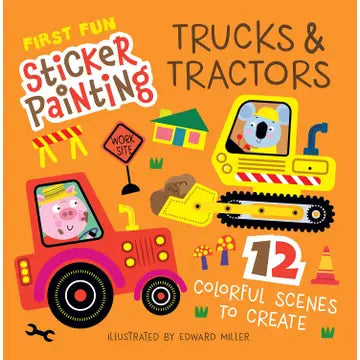 First Fun Sticker Painting Trucks & Tractors