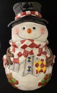 Snowman with Checkered Scarf and Vest by World Bazaars