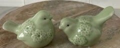 Ceramic Birds in Mint Green