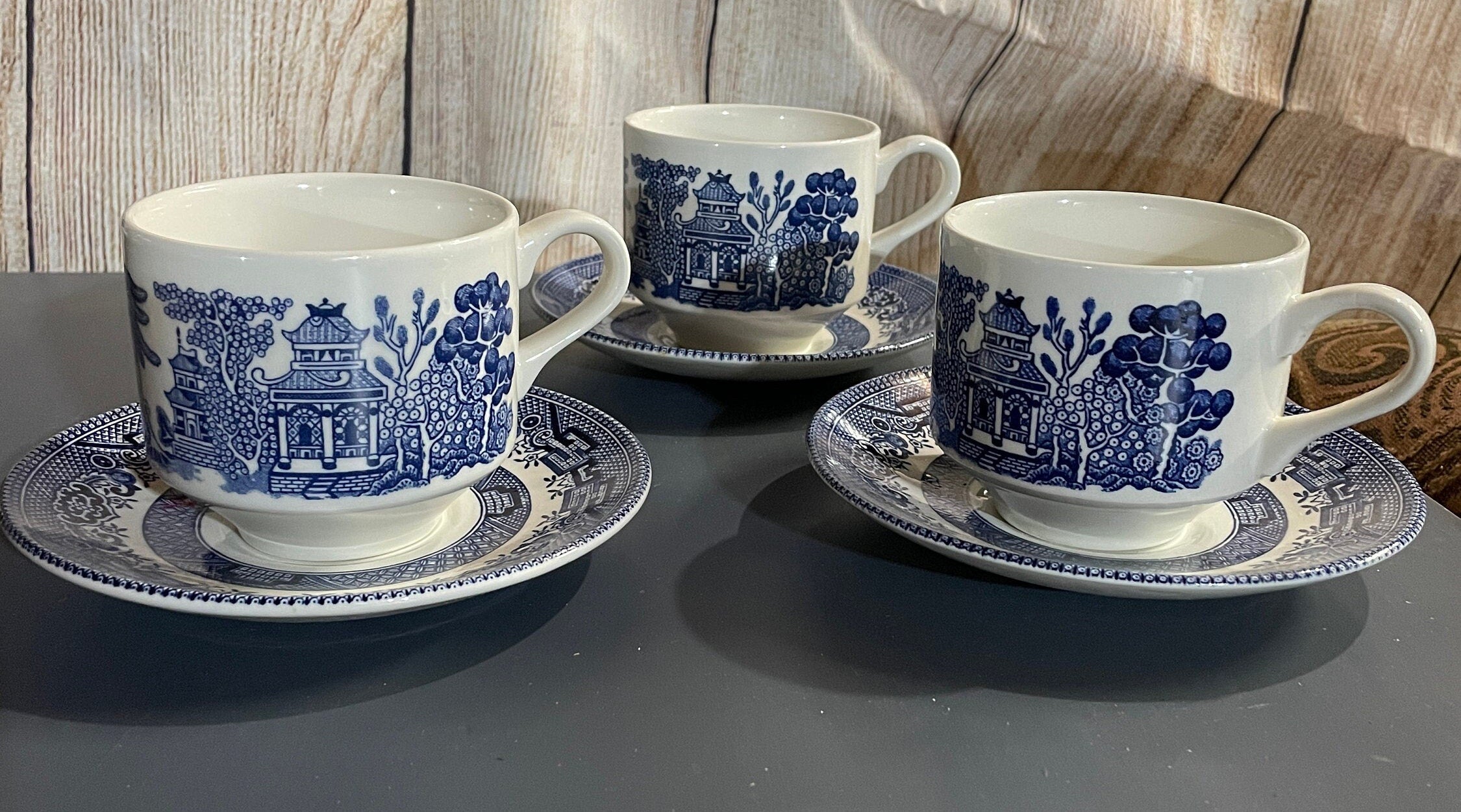 Churchill England Blue Cup & Saucer Set – Casa Ancora Home Decor