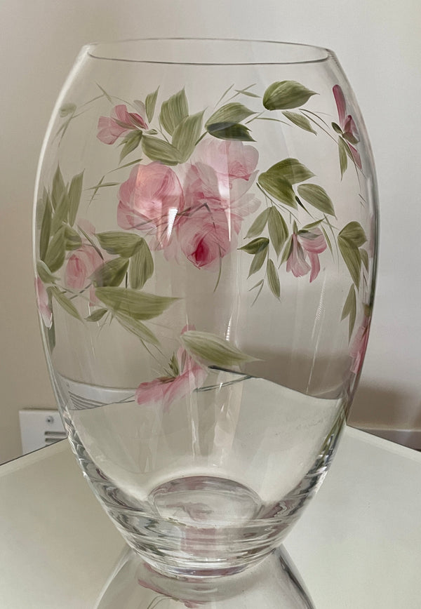Hand Painted Glass Vase
